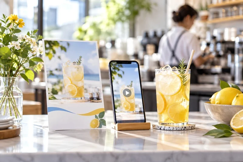 レモンドリンクのキャンペーン用印刷素材